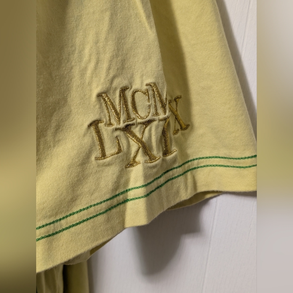Men's Y2K Coogi Big Logo Pale Yellow Steetwear T Shirt Size XXL - Picture 10 of 12